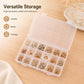 18-Compartment Non-Removable Clear Plastic Organizer Box, 18-Compartment