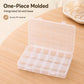 18-Compartment Non-Removable Clear Plastic Organizer Box, 18-Compartment
