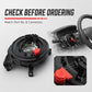 Car steering wheel airbag clock spring spiral cable with red cap, connector side view