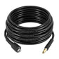 Black high-pressure washer hose extension with coiled loops and two molded end connectors.