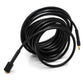Black rubber pressure washer water outlet hose with brass quick-connect couplers