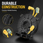 Steering wheel clock spring spiral cable, black molded housing with yellow and teal connectors