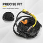 Steering wheel airbag clock spring spiral cable, black housing with yellow wire harness