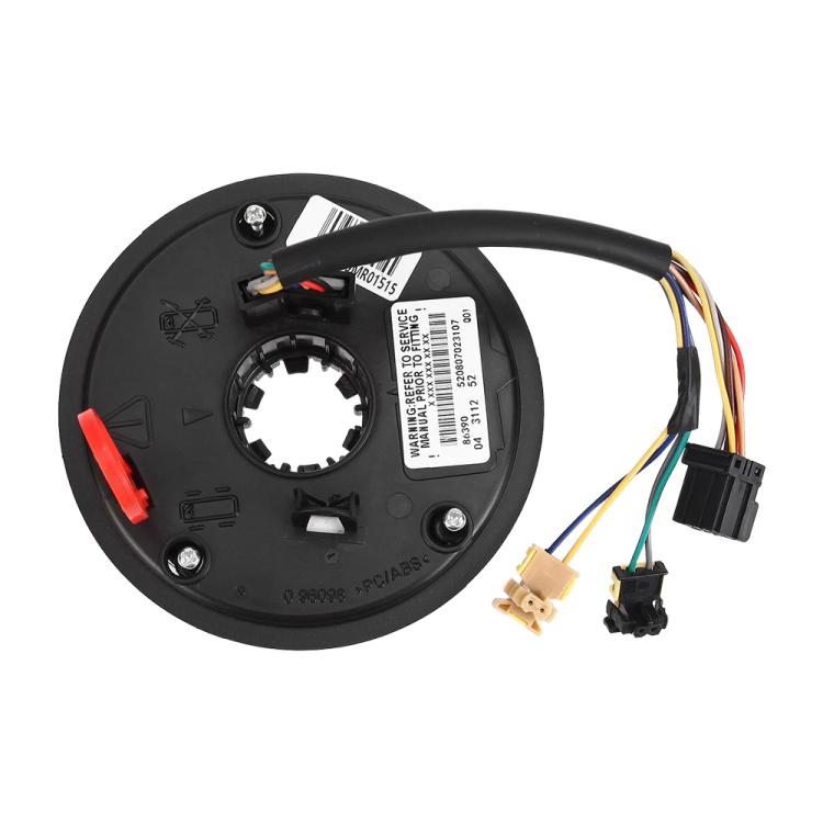 Steering wheel airbag clock spring spiral cable, black housing with wire connectors