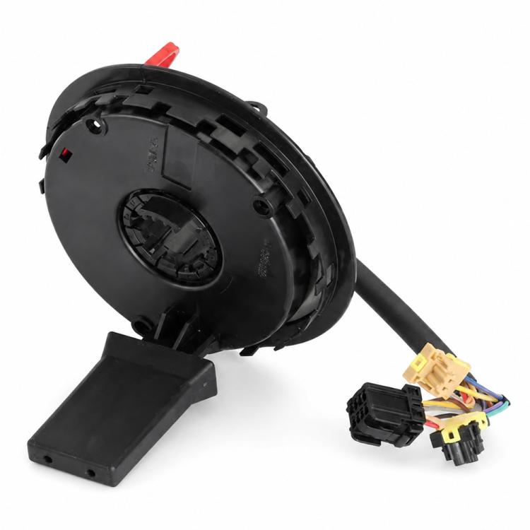 Steering wheel airbag clock spring spiral cable, black housing with multicolor lead wires