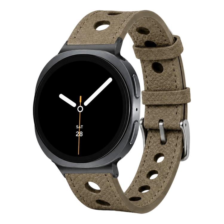 xDfind Hole Palm Texture Vegan Leather Watch Band, For Galaxy Watch Ultra2 2026 / 2025 / 1 2024, For Galaxy Watch9 / 8 / 8 Classic