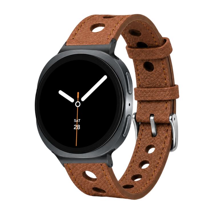 xDfind Hole Palm Texture Vegan Leather Watch Band, For Galaxy Watch Ultra2 2026 / 2025 / 1 2024, For Galaxy Watch9 / 8 / 8 Classic