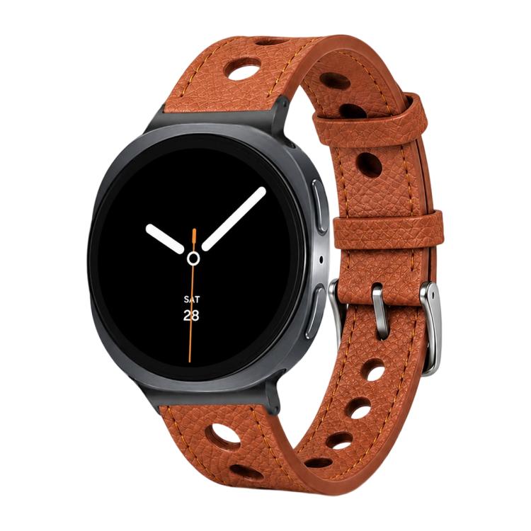 xDfind Hole Palm Texture Vegan Leather Watch Band, For Galaxy Watch Ultra2 2026 / 2025 / 1 2024, For Galaxy Watch9 / 8 / 8 Classic