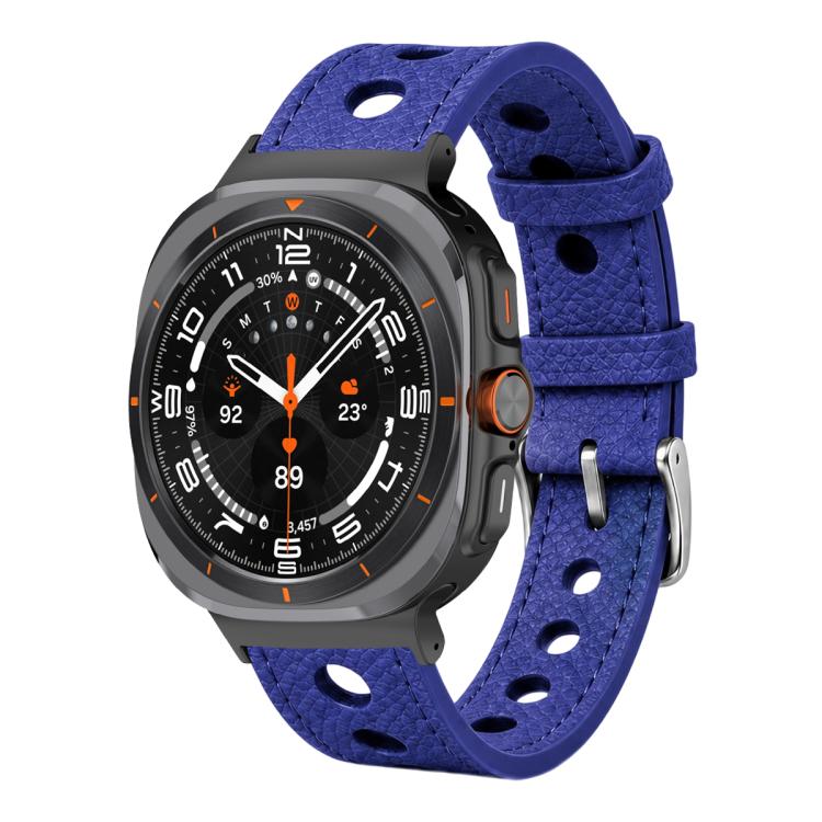 xDfind Hole Palm Texture Vegan Leather Watch Band, For Galaxy Watch Ultra2 2026 / 2025 / 1 2024, For Galaxy Watch9 / 8 / 8 Classic