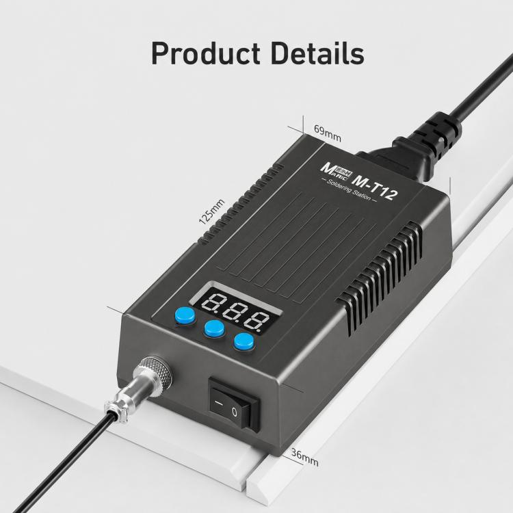 MaAnt M-T12 75W Portable Temperature Adjustable Intelligent Welding Station, EU Plug, US Plug