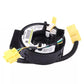 Steering wheel clock spring spiral cable with label ring, black housing, yellow wiring connectors
