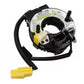 Steering wheel airbag clock spring spiral cable, black circular module with yellow plug