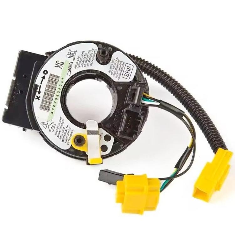 Steering wheel airbag clock spring spiral cable, circular sensor ring with yellow connectors