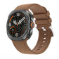 Solid Color Silicone Hybrid Vegan Leather Watch Band, For Galaxy Watch Ultra2 2026 / 2025 / 1 2024