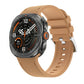Solid Color Silicone Hybrid Vegan Leather Watch Band, For Galaxy Watch Ultra2 2026 / 2025 / 1 2024