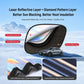 Black geometric privacy car window shade with laser reflective layer and diamond pattern