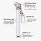 Metal tire pressure gauge pen with keychain clip and rotatable 360° scale markings