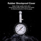 Tire pressure gauge with rubber shockproof ring cover and metal valve stem