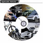 Mechanical tire pressure gauge with compatibility illustration for vehicles