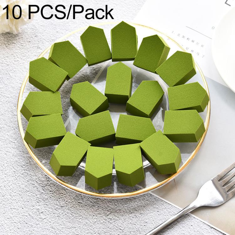 10 PCS/Pack Small-House Shaped Makeup Sponge Ultra-Soft Beauty Blender Puff