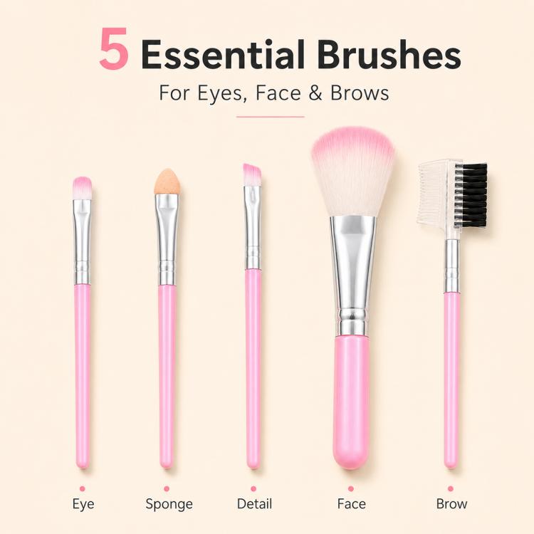 5 PCS/Set Makeup Brush Set Beauty Tools Eyeshadow Brush Sponge Brush