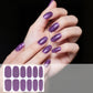 12 PCS/Sheet Waterproof Solid-Color Glitter Nail Stickers