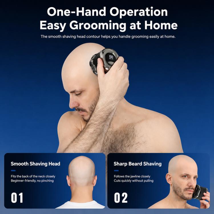 Electric Shaver Seven-blade Razor with Storage Bag