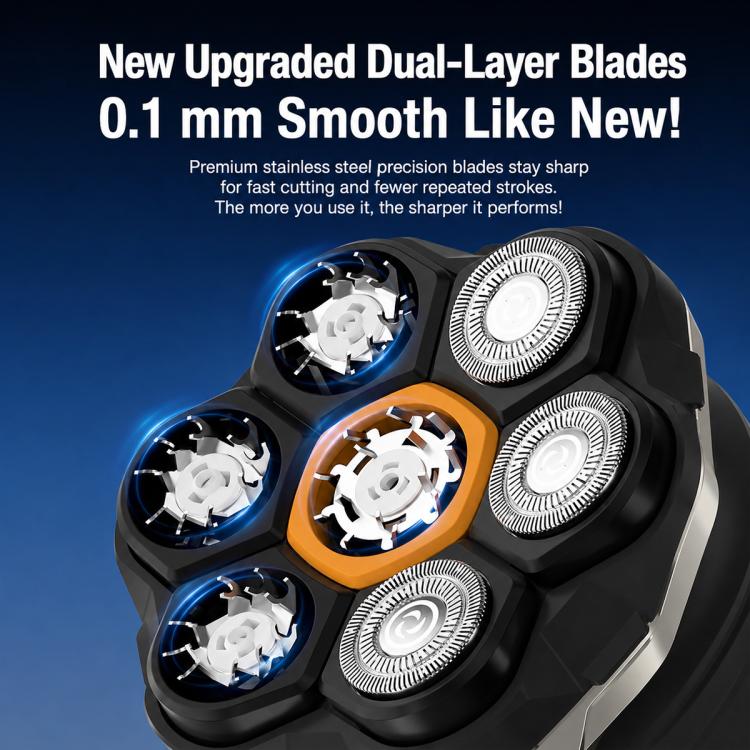 Electric Shaver Seven-blade Razor with Storage Bag