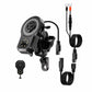 Motorcycle magnetic phone charger mount with two mounting plates and cable adapters