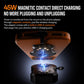 Motorcycle magnetic charging contact module with blue power spark