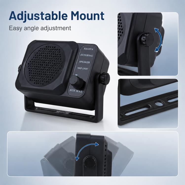 NSP-150V Car Radio External Speaker with Volume Control and Adjustable Stand