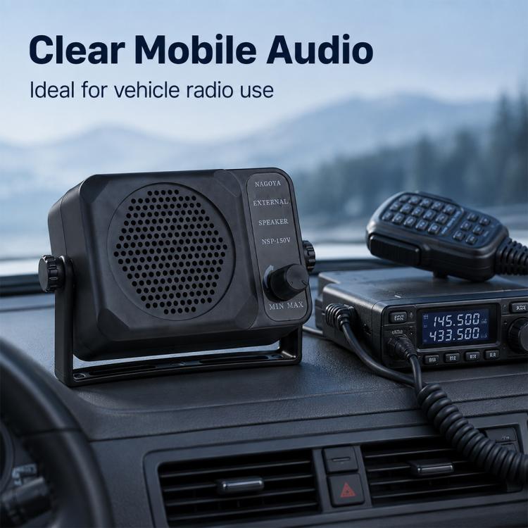 NSP-150V Car Radio External Speaker with Volume Control and Adjustable Stand