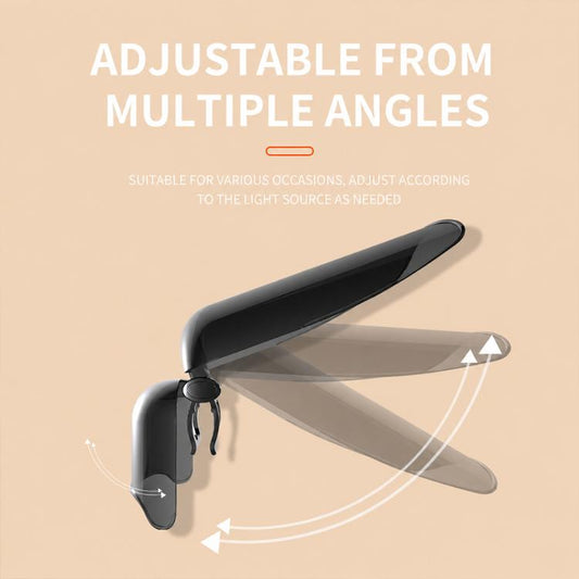 Adjustable hat-style sunshade phone holder with multi-angle visor and side arm
