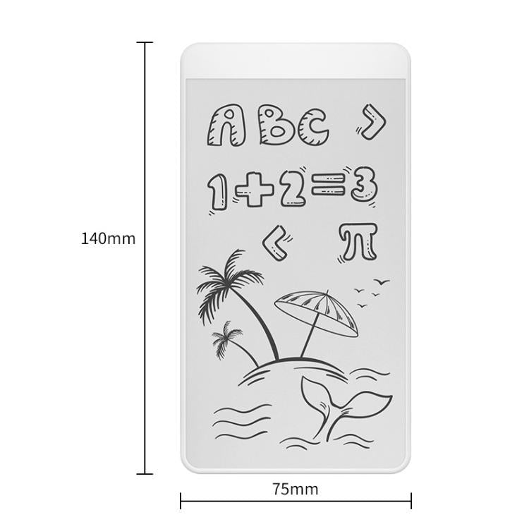 5.5-inch paperless message board, white writing surface with sketch icons