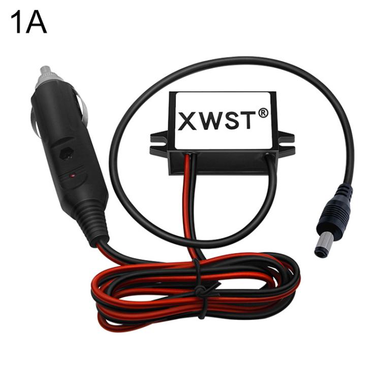 Car cigarette-lighter to DC 5.5x2.1 power module kit, 1A, with cables and plug