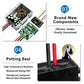 Car DC power module with circuit board and connector wires in a compact housing