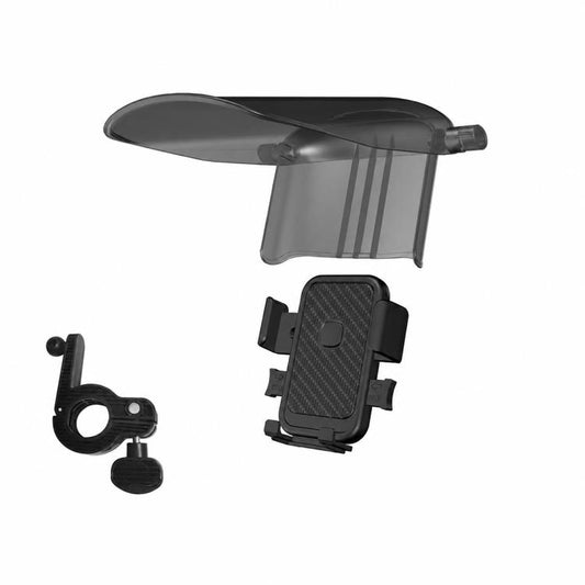 Motorcycle / Bike Navigation Phone Holder with Sunshade, Handlebar, Rearview Mirror, Drawstring
