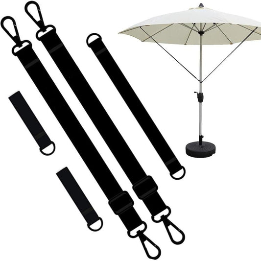 Black umbrella fixing rope with buckles and hooks