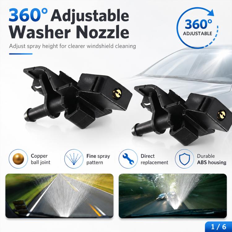 2 PCS/Set Automotive Glass Washer Sprayer Cap Nozzle