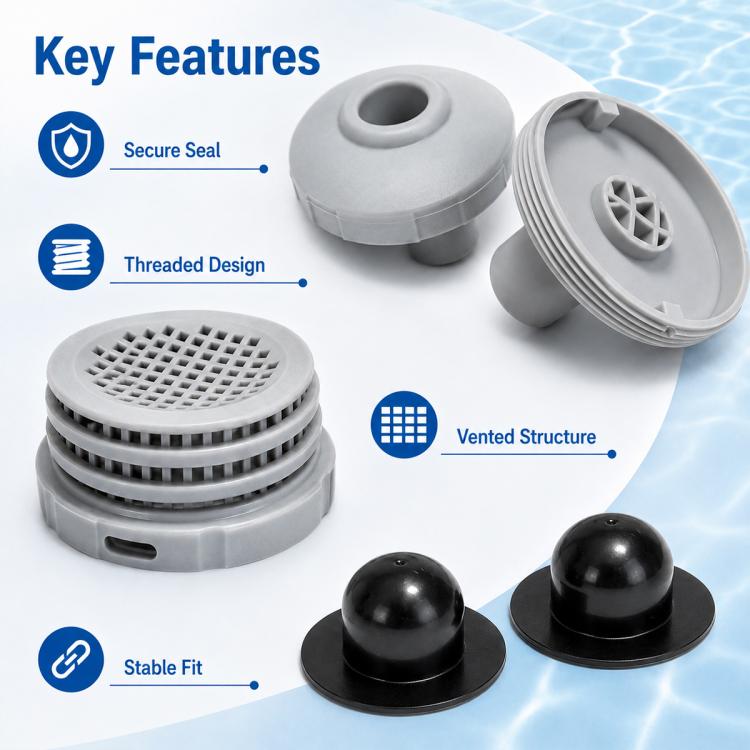 25022E 4 in 1 Pool Filter Inlet Nozzle Hose Hole Plug