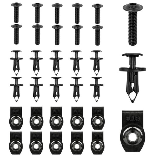 10 PCS/Set U-shaped Flat Clip Nut Fastener Rivet Clips Car Body Panel Torx Screws