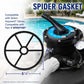 Spider gasket for Hayward valve with black circular ring and center opening