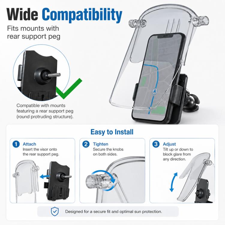 Anti-Reflection Sun Hat Style Phone Holder Sunshade