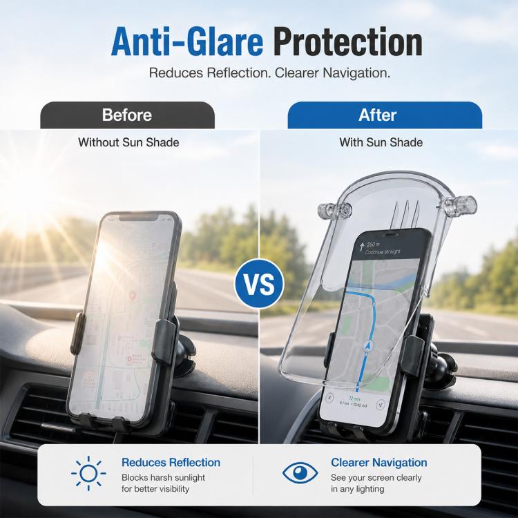 Anti-Reflection Sun Hat Style Phone Holder Sunshade