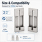 HON66 key blank clamp set, 2 pcs: brushed metal vertical key holders, 9.1 mm width