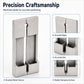 Brushed metal 2-piece key clamp fixture with smooth edges and precise slots