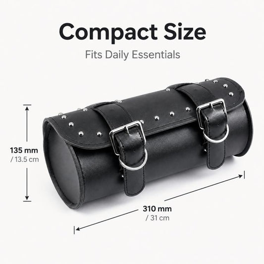 Vintage Leather Handlebar Hanging Bag for Motorcycles and Electric Bikes
