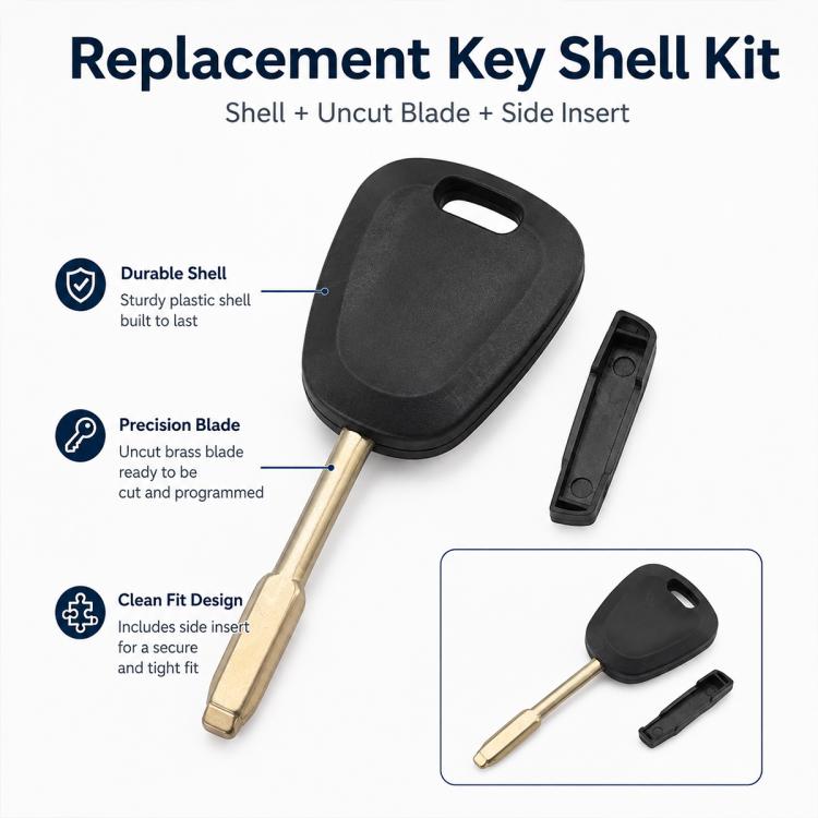 For Jaguar Car Spare Key Shell with Key Blank and hip Slot