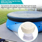 Pool exhaust valve cover with light purple plug cap, cream and pale purple plastic