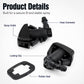 Windshield washer nozzle with hose connector, locking clip, and rubber seal